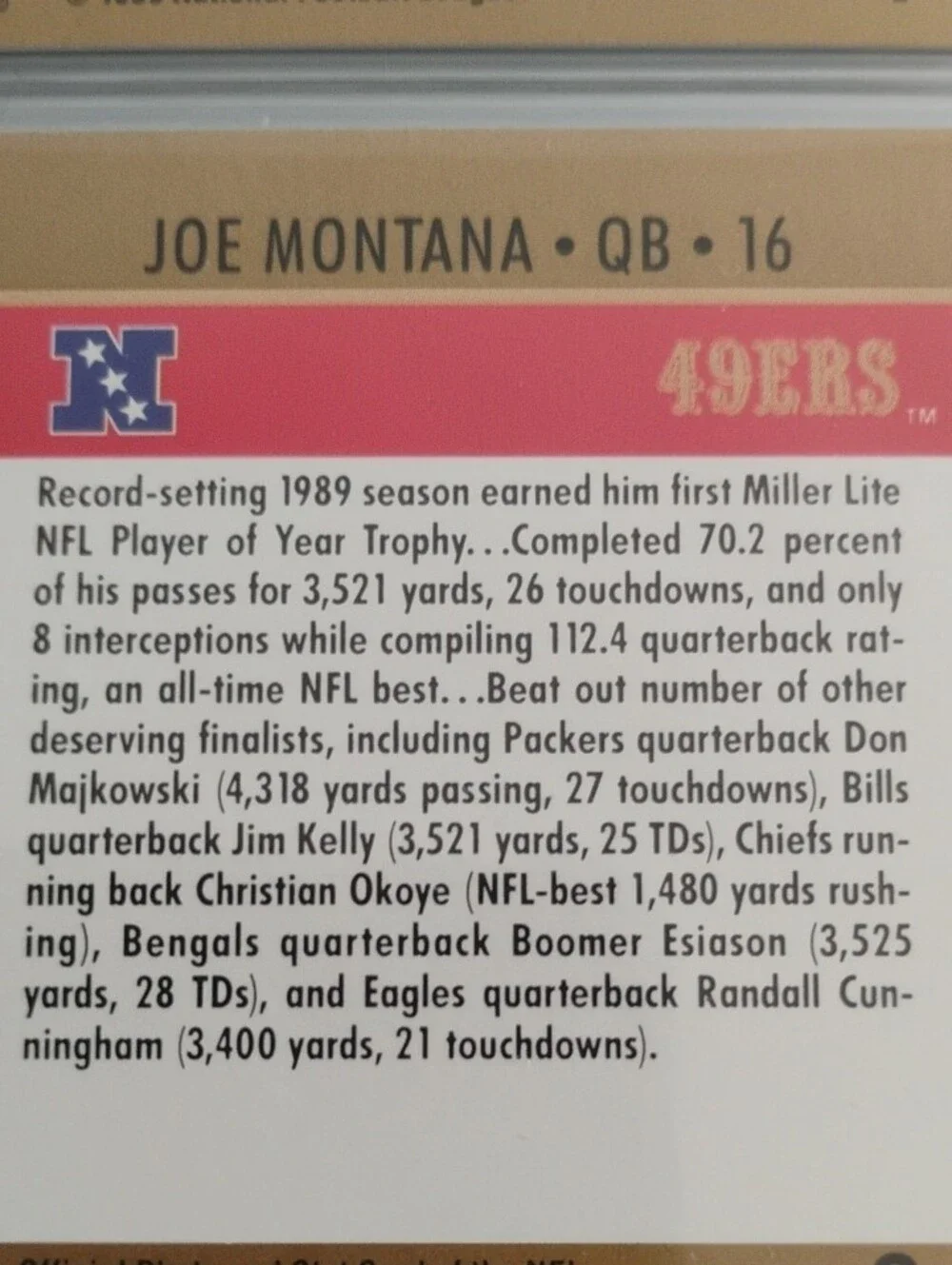 1990 Pro Set #2 Joe Montana